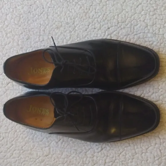 Jones Bootmaker Black Cap Toe Oxford Shoes (Made in England)  10 UK = 11 US