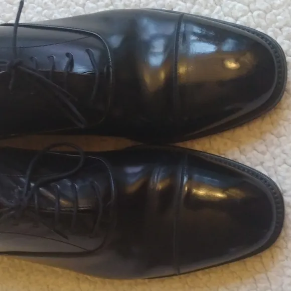 Jones Bootmaker Black Cap Toe Oxford Shoes (Made in England)  10 UK = 11 US