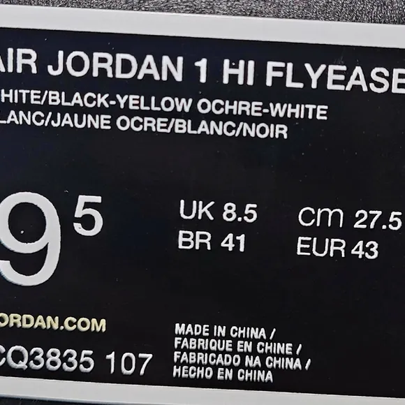 Jordan 1 Flyease Mens Shoes 9.5
