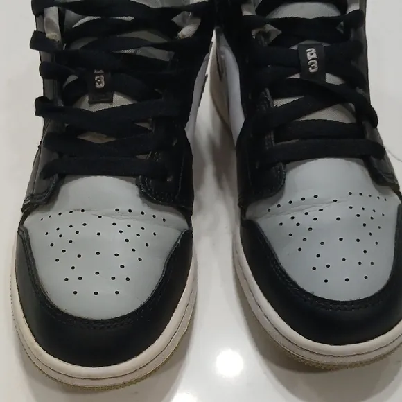 Jordan Black and Gray Athletic Shoes