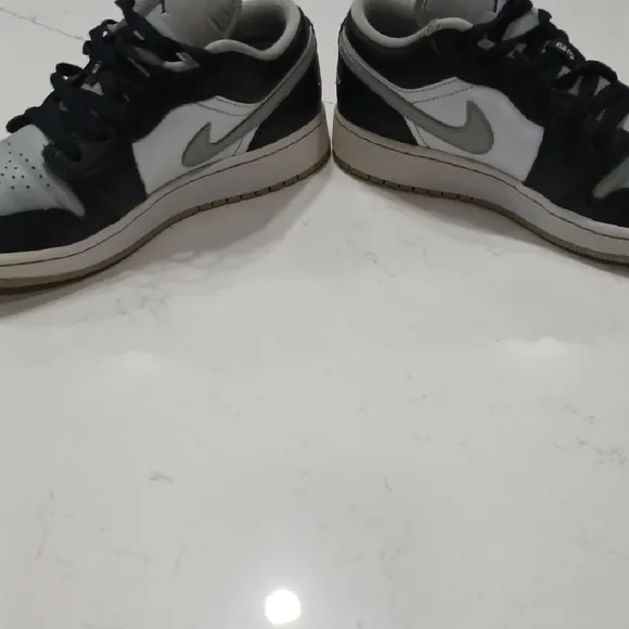 Jordan Black and Gray Athletic Shoes
