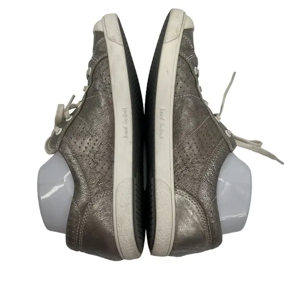 Josef Seibel Platin Silver Caren 01 Lace Up Sneakers Size 40 Women’s