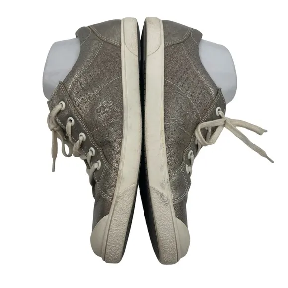 Josef Seibel Platin Silver Caren 01 Lace Up Sneakers Size 40 Women’s