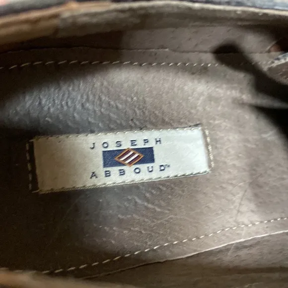 Joseph Abboud Mens Oxford Dress Shoes Formal Leather Wingtip Gray Size 9 Lace Up