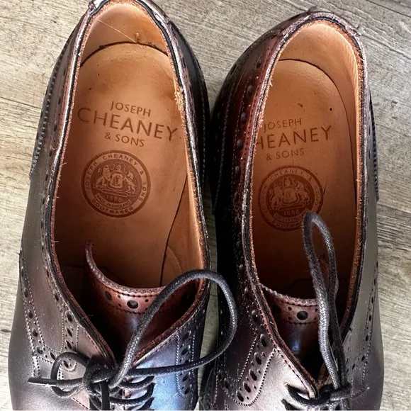 Joseph Cheaney Attleborough Derby Semi Brogue in Conker Calf Leather