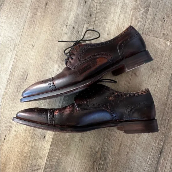 Joseph Cheaney Attleborough Derby Semi Brogue in Conker Calf Leather