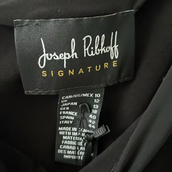 Joseph Ribkoff Rhinestone Trim Chiffon Dress Size 10 NWT