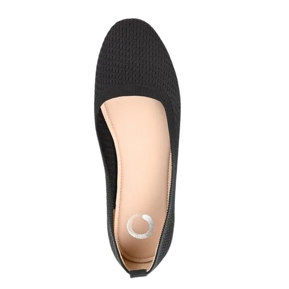 Journee Women's Maryann Knit Ballet Flats Black Size 7 N