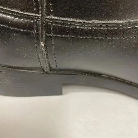 Justin Black Leather Cowboy Boots