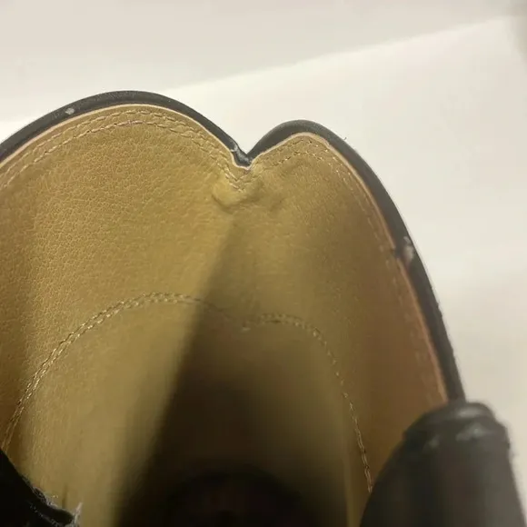 Justin Black Leather Cowboy Boots
