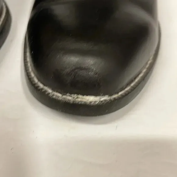 Justin Black Leather Cowboy Boots