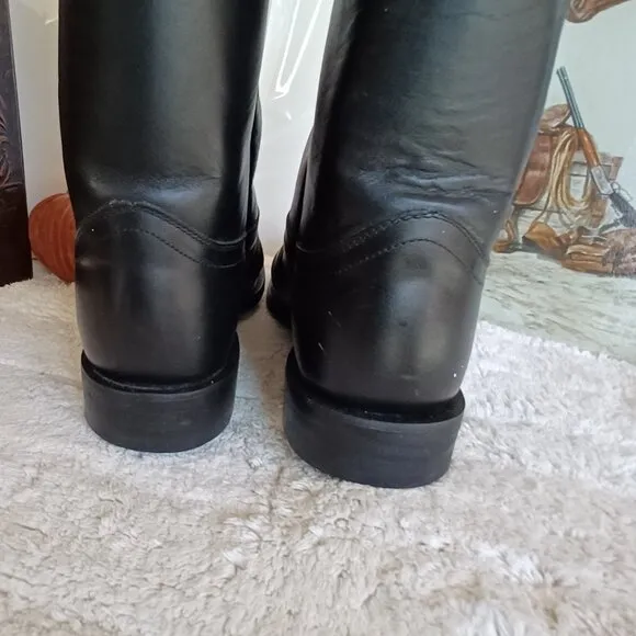Justin Boots Style 3133 Jackson Roper Black Boots Size 8.5 EE