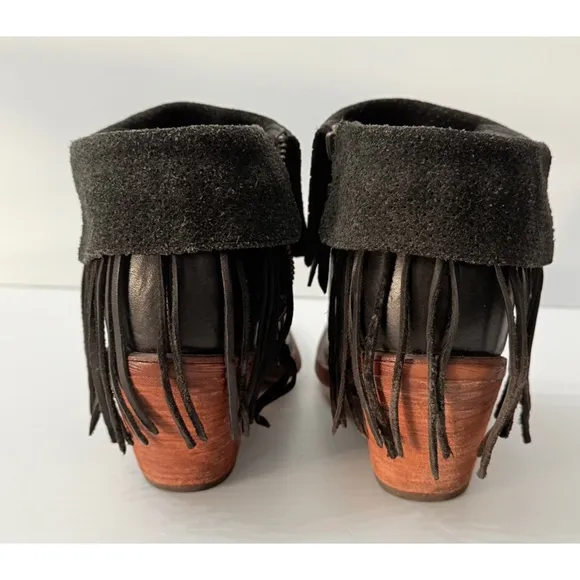 Justin Boots Womens Hope Fringe Snip Toe Cowboy Booties - 8