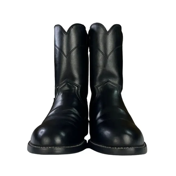 Justin‎ Classic Roper Leather Western Cowboy Boots Round Toe Mens Size 8.5