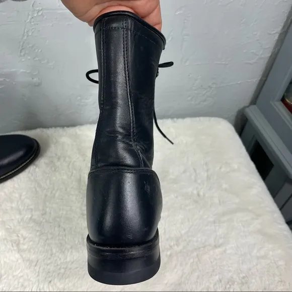Justin Lace up Leather boots Size 7