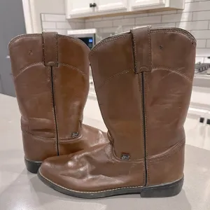 Justin Leather Western Cowboy Boots