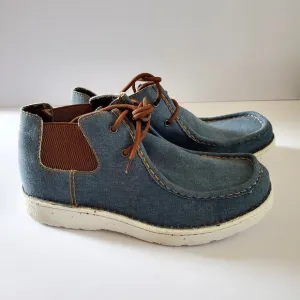 Justin Men's Hazer Denim Casual Hudson Shoes - Moc Toe Size 10