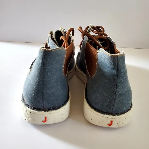 Justin Men's Hazer Denim Casual Hudson Shoes - Moc Toe Size 10