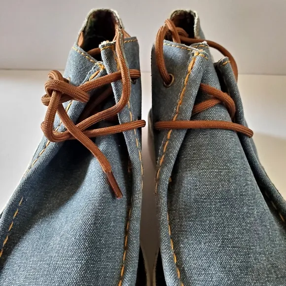 Justin Men's Hazer Denim Casual Hudson Shoes - Moc Toe Size 10