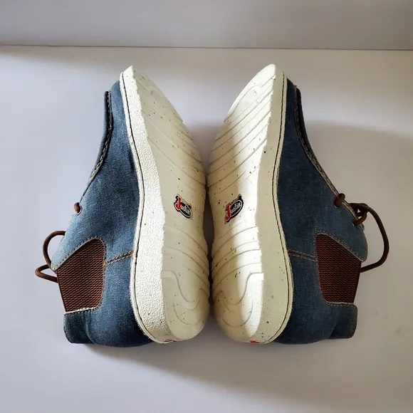 Justin Men's Hazer Denim Casual Hudson Shoes - Moc Toe Size 10