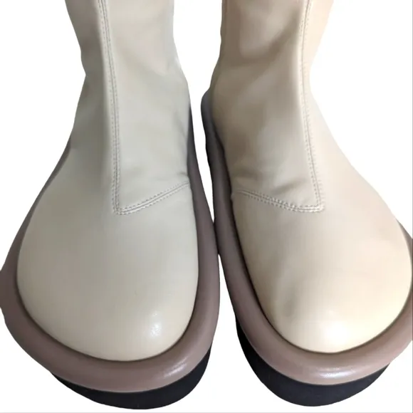 JW Anderson Bumper Knee-Length Square Toe Boots....Size 37/ US 6.5