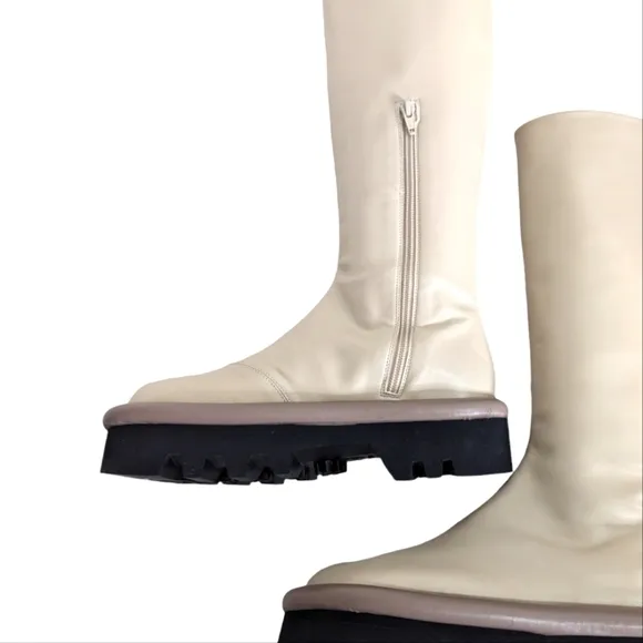 JW Anderson Bumper Knee-Length Square Toe Boots....Size 37/ US 6.5