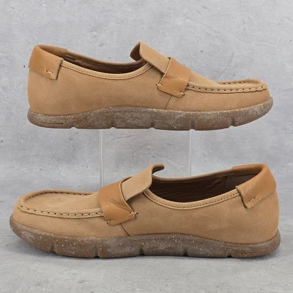 KALSO Earth Shoe Dabb Mens Nubuck Leather Loafer Brown Size 11 Rare