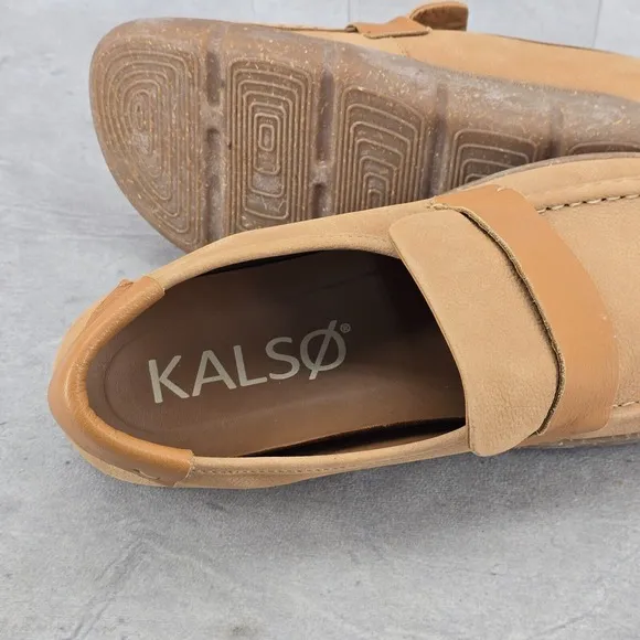 KALSO Earth Shoe Dabb Mens Nubuck Leather Loafer Brown Size 11 Rare