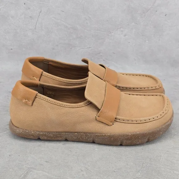 KALSO Earth Shoe Dabb Mens Nubuck Leather Loafer Brown Size 11 Rare