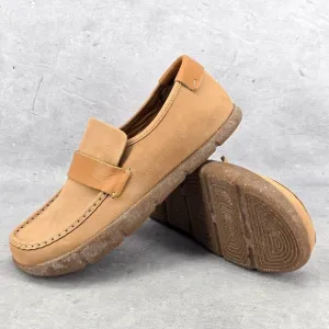 KALSO Earth Shoe Dabb Mens Nubuck Leather Loafer Brown Size 11 Rare