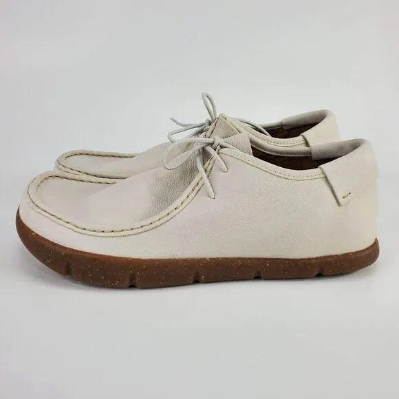 KALSO Earth Shoe Darby Mens‎ Negative Heel Color Chalk White Size 10.5 Rare New