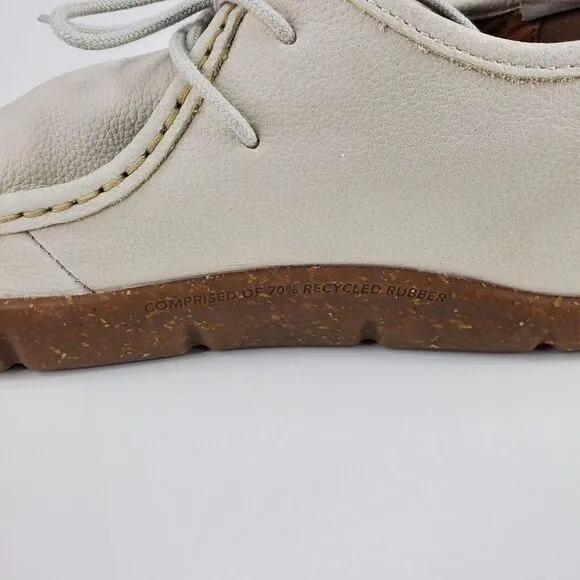 KALSO Earth Shoe Darby Mens‎ Negative Heel Color Chalk White Size 10.5 Rare New