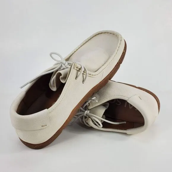 KALSO Earth Shoe Darby Mens‎ Negative Heel Color Chalk White Size 10.5 Rare New