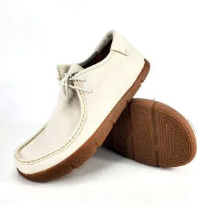 KALSO Earth Shoe Darby Mens‎ Negative Heel Color Chalk White Size 10.5 Rare New