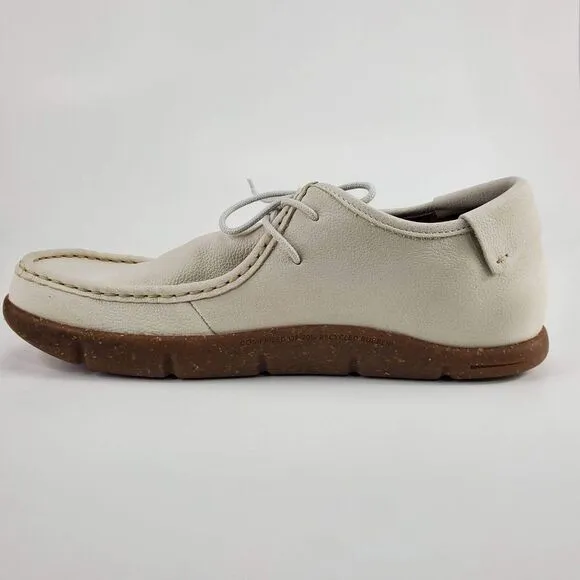 KALSO Earth Shoe Darby Mens‎ Negative Heel Color Chalk White Size 10.5 Rare New