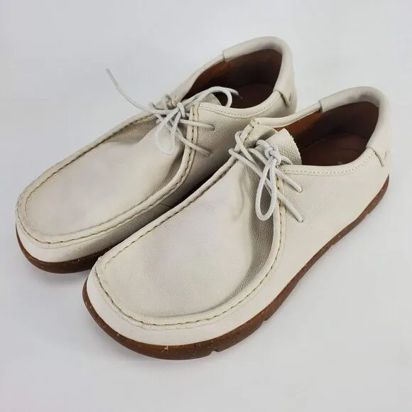KALSO Earth Shoe Darby Mens‎ Negative Heel Color Chalk White Size 10.5 Rare New