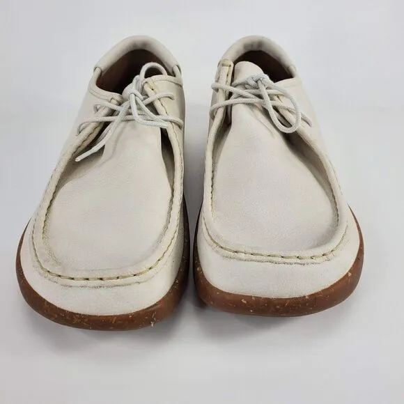 KALSO Earth Shoe Darby Mens‎ Negative Heel Color Chalk White Size 10.5 Rare New