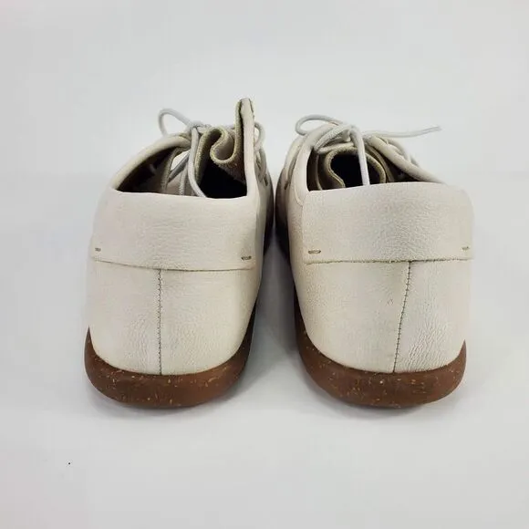 KALSO Earth Shoe Darby Mens‎ Negative Heel Color Chalk White Size 10.5 Rare New