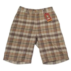 Karin Mens Size 28 Plaid Board Shorts Brown