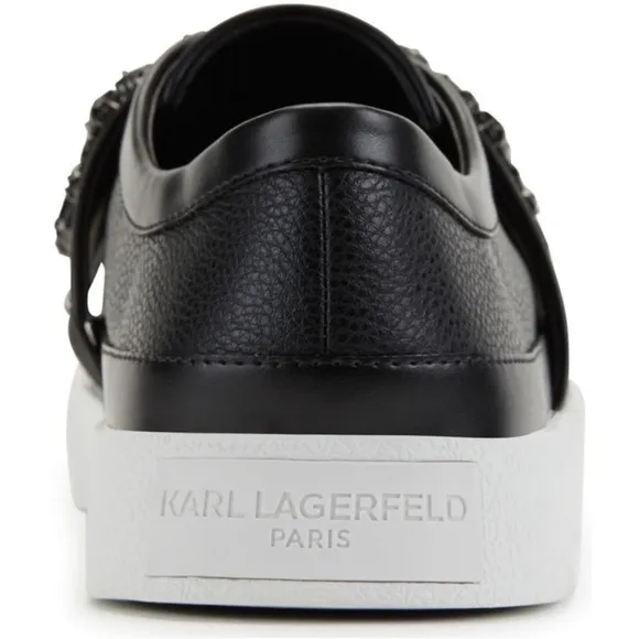 Karl Lagerfeld Paris Jules Black Slip On Shoes 6.5/37 stones.