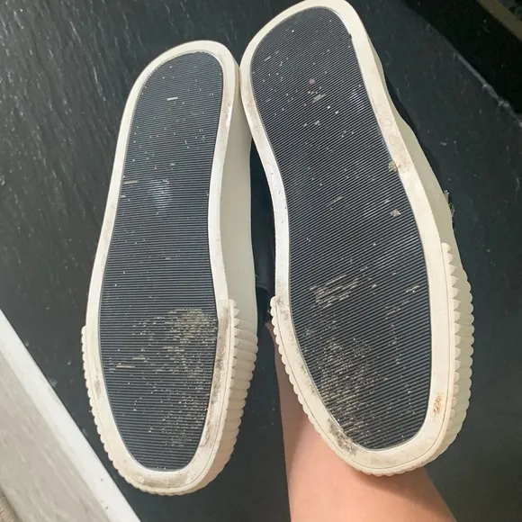 Karl Lagerfeld Paris Jules Black Slip On Shoes 6.5/37 stones.