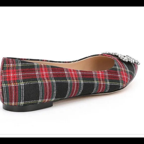 Karl Lagerfeld Women's Tartan Paris Nara 2 Plaid Flats SIZE 6.5