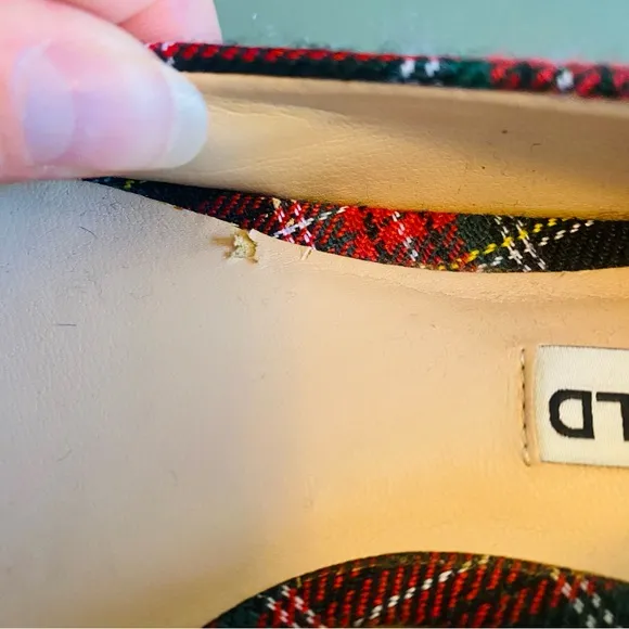 Karl Lagerfeld Women's Tartan Paris Nara 2 Plaid Flats SIZE 6.5