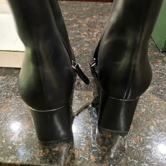 Kate Spade Alihandra Black Leather Boots