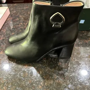 Kate Spade Alihandra Black Leather Boots