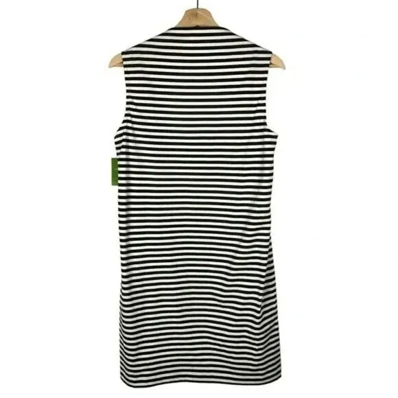 Kate Spade Broome Street Everyday Shift Dress Black &amp; White Stripe M