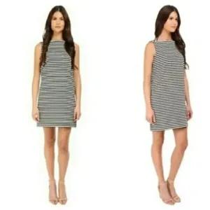 Kate Spade Broome Street Everyday Shift Dress Black &amp; White Stripe M