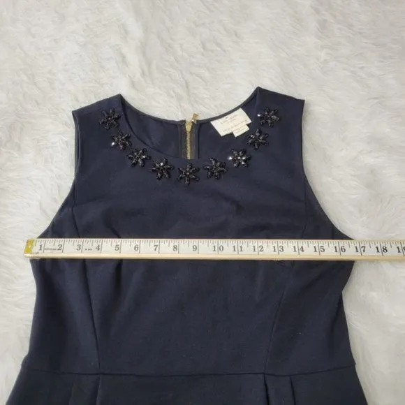 Kate Spade ♠️ New York Black Gem Embellished Diana Sheath Dress Medium