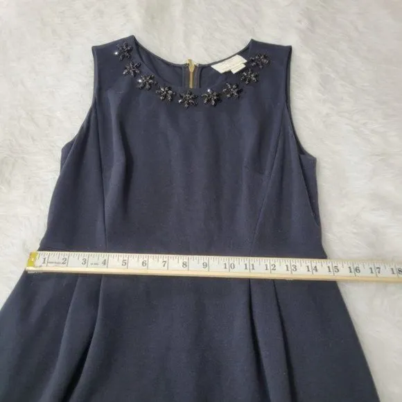 Kate Spade ♠️ New York Black Gem Embellished Diana Sheath Dress Medium