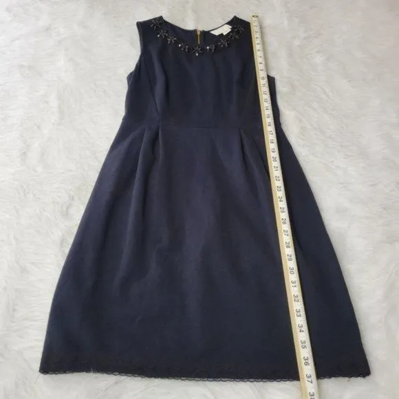 Kate Spade ♠️ New York Black Gem Embellished Diana Sheath Dress Medium